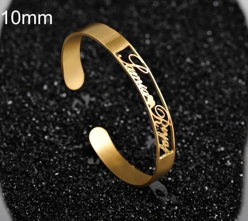 Gepersonaliseerde Naamarmband | Roestvrij Staal | Zilver, Goud & Rosé Goud