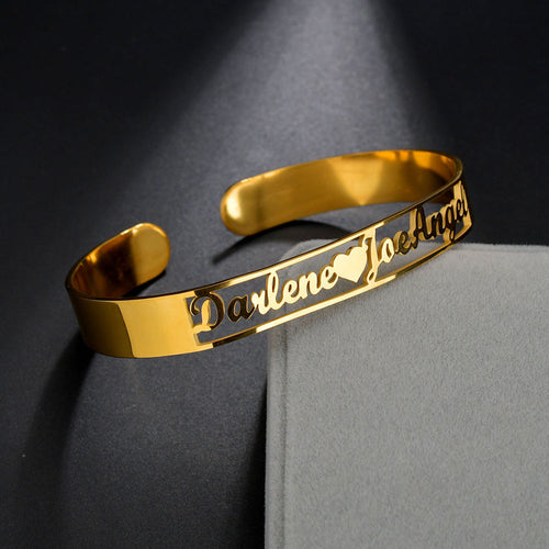 Gepersonaliseerde Naamarmband | Roestvrij Staal | Zilver, Goud & Rosé Goud