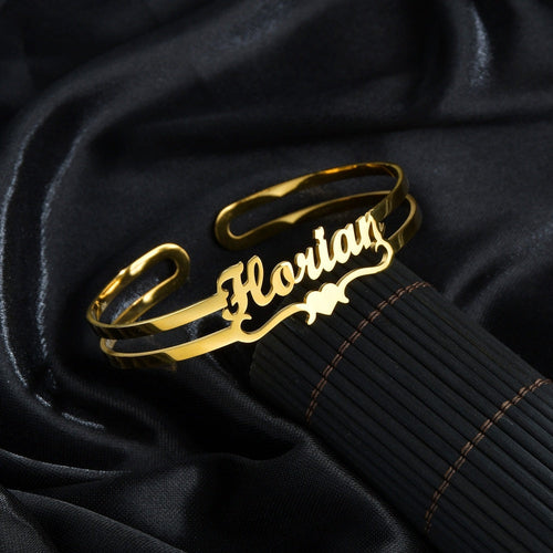 Gepersonaliseerde Naamarmband | Roestvrij Staal | Zilver, Goud & Rosé Goud