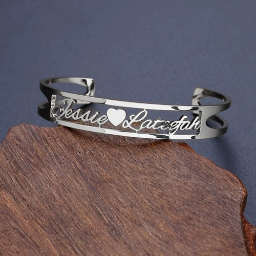 Gepersonaliseerde Naamarmband | Roestvrij Staal | Zilver, Goud & Rosé Goud
