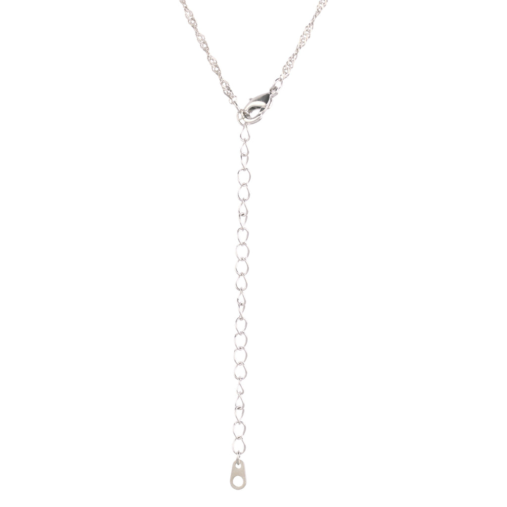 Moeder & Kind Ketting | Pavé Hart Hanger | Rhodium Verguld