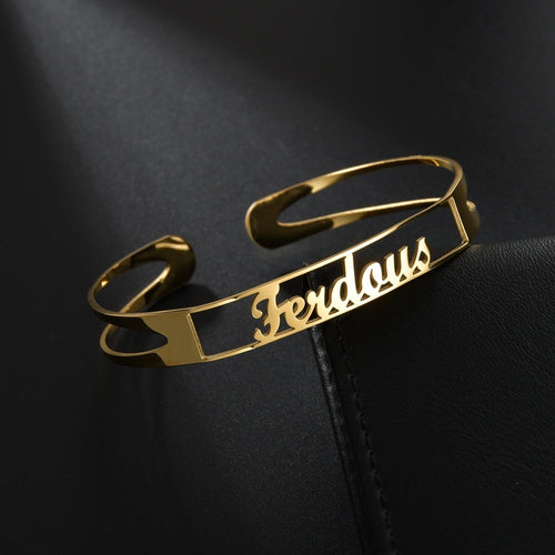 Gepersonaliseerde Naamarmband | Roestvrij Staal | Zilver, Goud & Rosé Goud