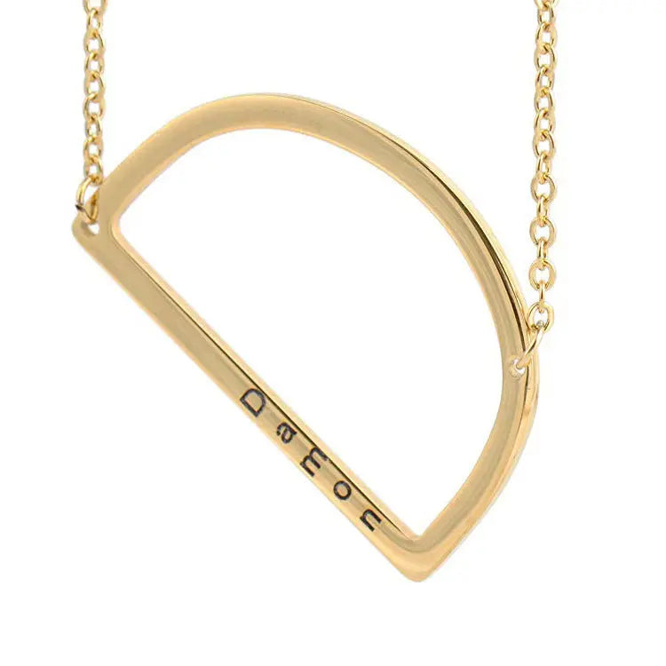 Gepersonaliseerde Letter Ketting | Titanium Staal | Goud, Zilver & Rosé Goud