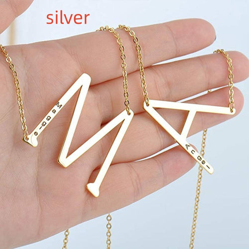 Gepersonaliseerde Letter Ketting | Titanium Staal | Goud, Zilver & Rosé Goud
