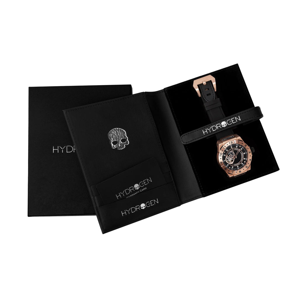 Vento Zwart Rose Goud — Automatisch Horloge