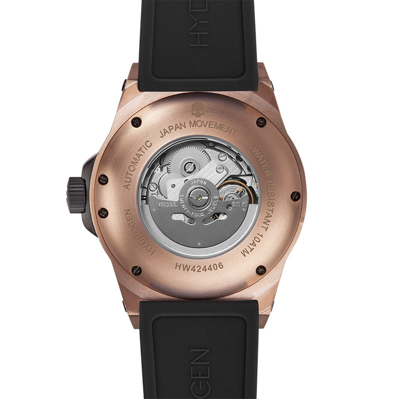 Vento Zwart Rose Goud — Automatisch Horloge
