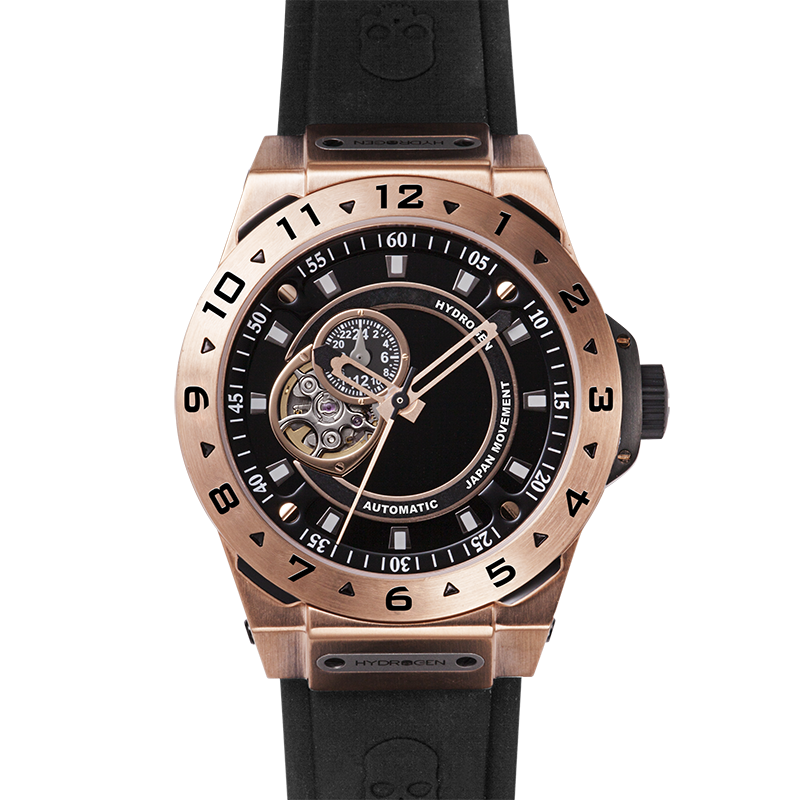 Vento Zwart Rose Goud — Automatisch Horloge
