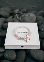 ✨ Palmband Rosette | Roségoud Palm Anker | Roze Leren Armband