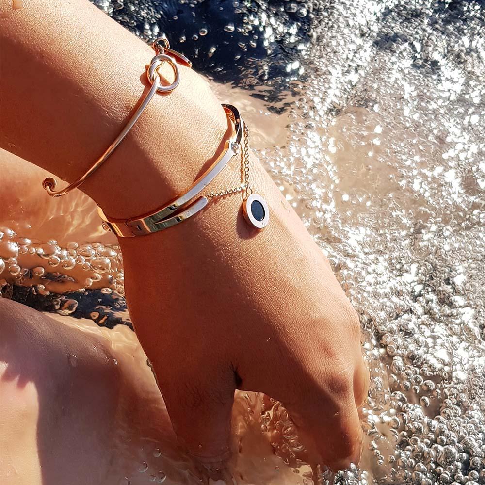 Jericho Armband | 14K Rosé Goud | Roestvrij Staal