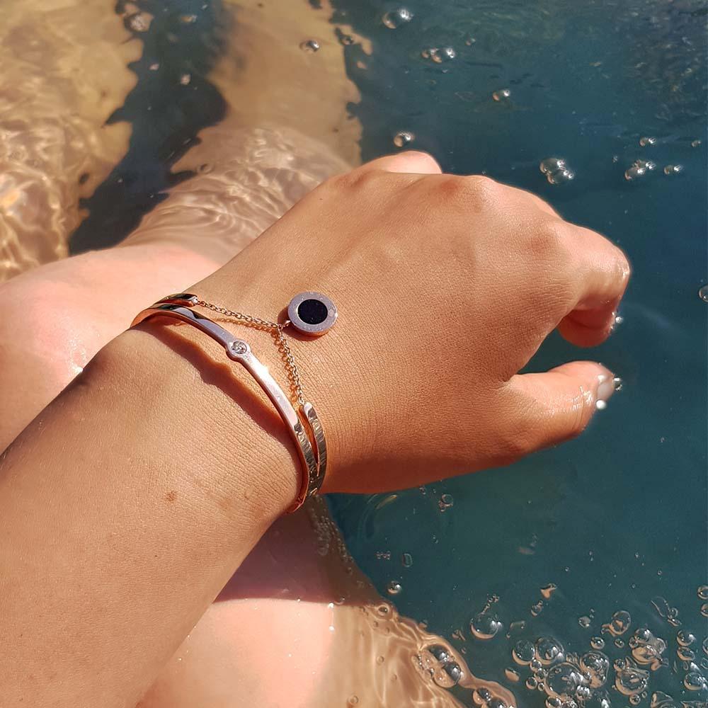 Jericho Armband | 14K Rosé Goud | Roestvrij Staal