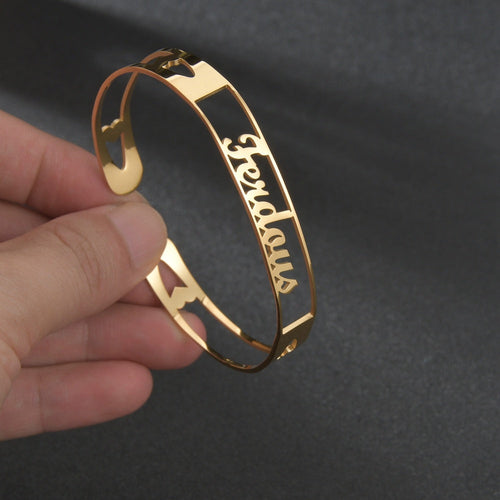 Gepersonaliseerde Naamarmband | Roestvrij Staal | Zilver, Goud & Rosé Goud