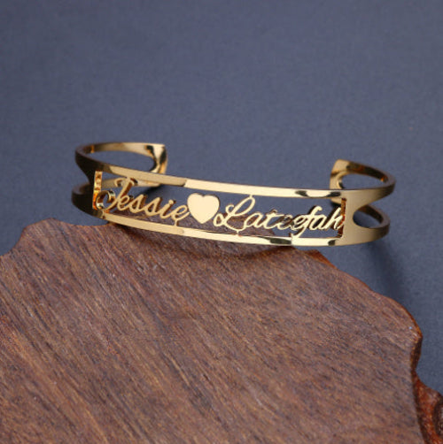 Gepersonaliseerde Naamarmband | Roestvrij Staal | Zilver, Goud & Rosé Goud