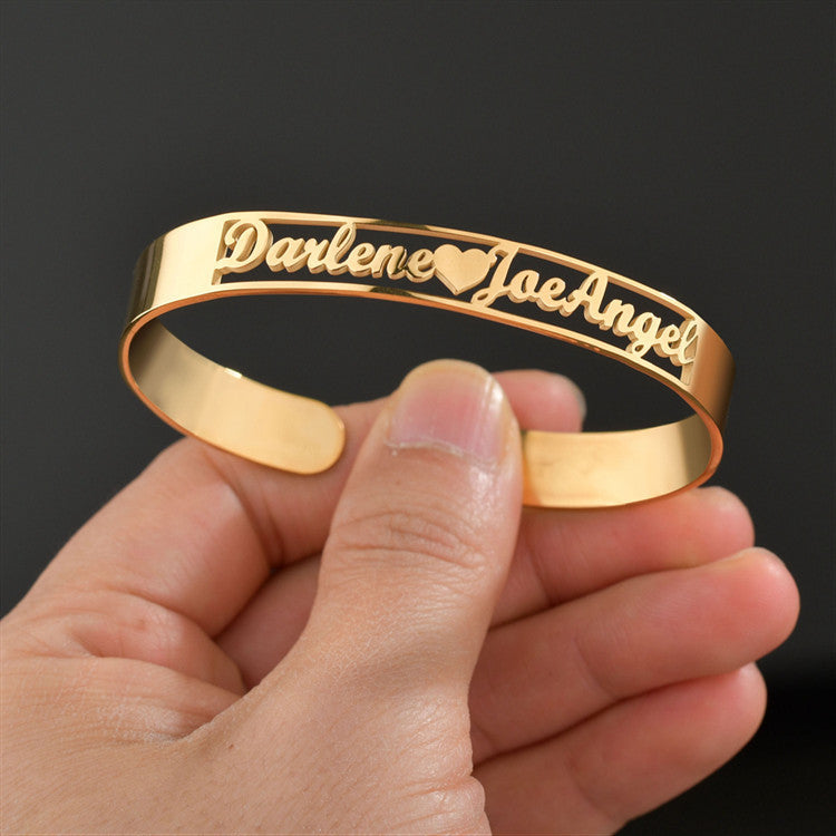 Gepersonaliseerde Naamarmband | Roestvrij Staal | Zilver, Goud & Rosé Goud