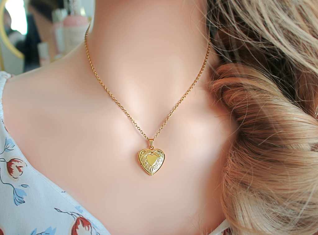 18 Karaat Gouden Hart Medaillon Ketting