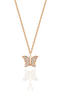 Vlinder Ketting | 925 Sterling Zilver | Rosé Goud Verguld