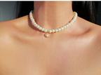 ✨ Zeeschelp Parel Choker | 24K Goud | 925 Zilver | Tsjechische Parels
