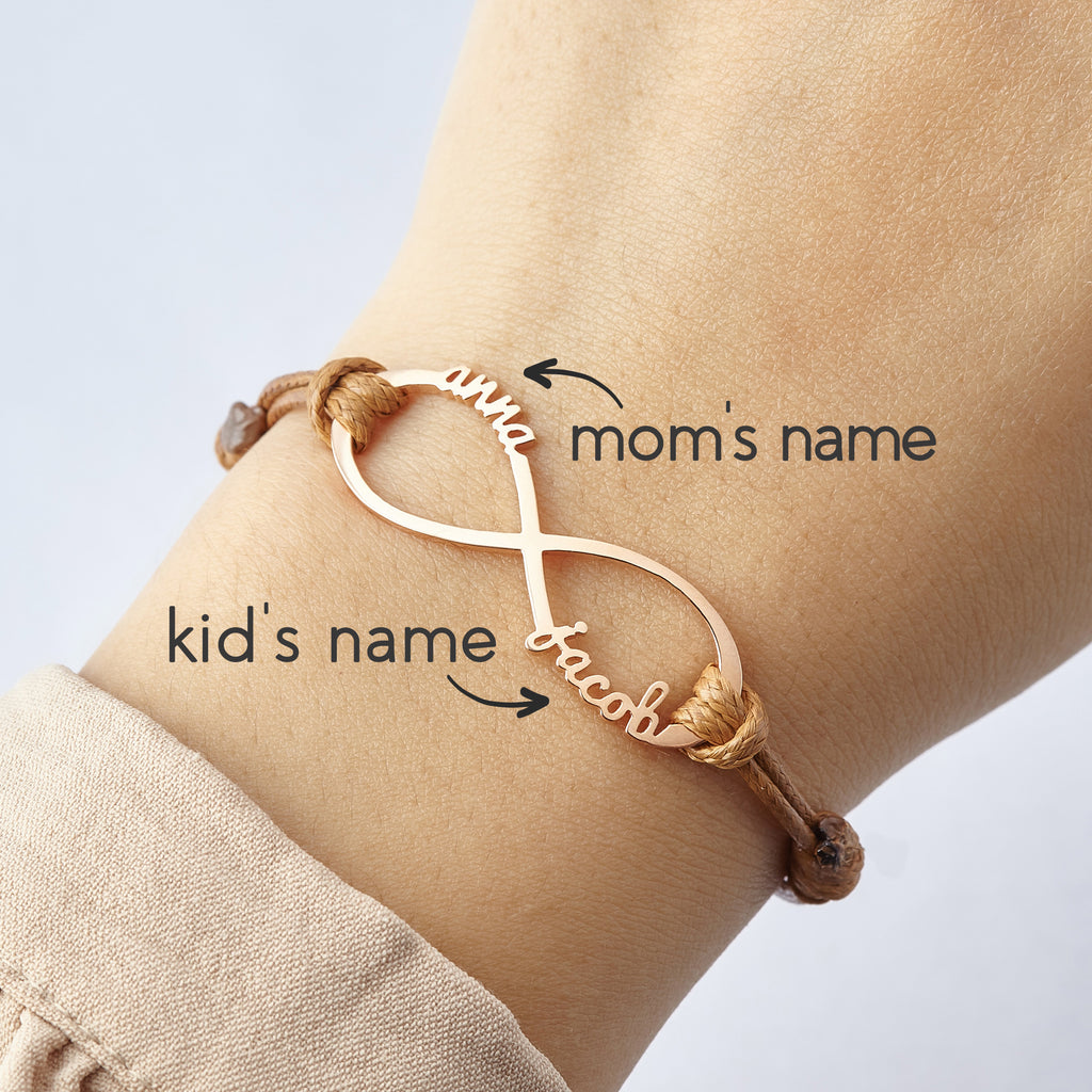 Gepersonaliseerde Mama Armband met Namen | Infinity | Goud, Zilver, Roségoud