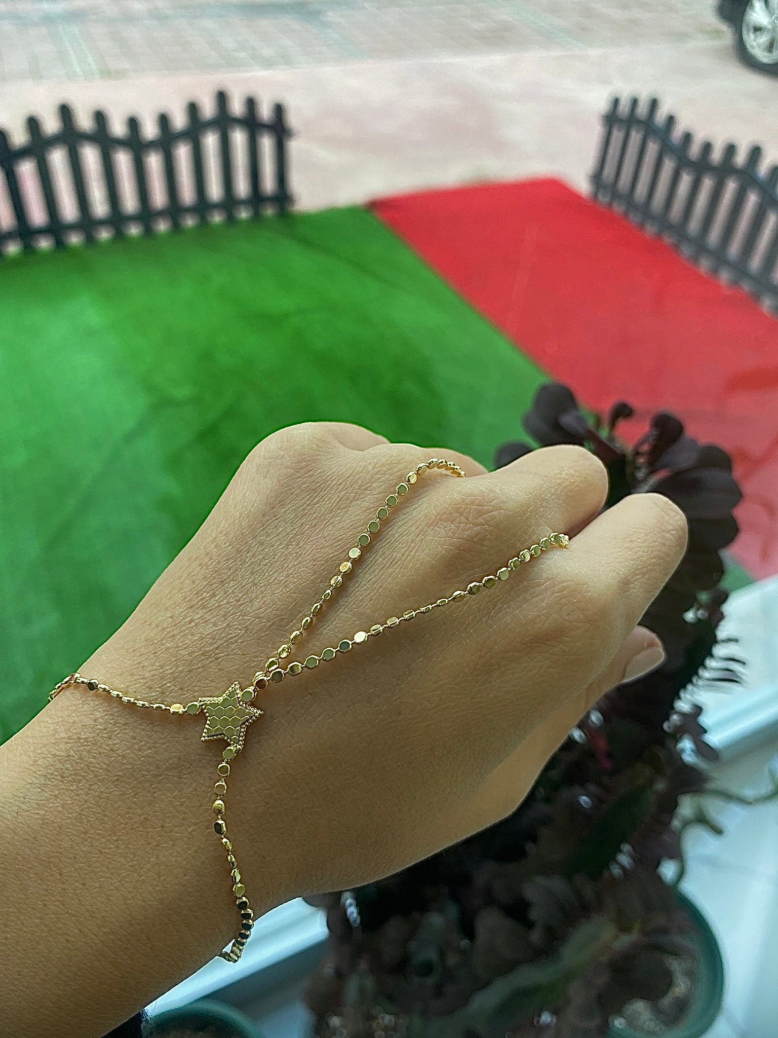Gouden Ster Handketting | Pailletten Armband Dames
