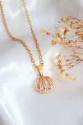 Zeeschelp Ketting 24K Goud met Zirkonia |