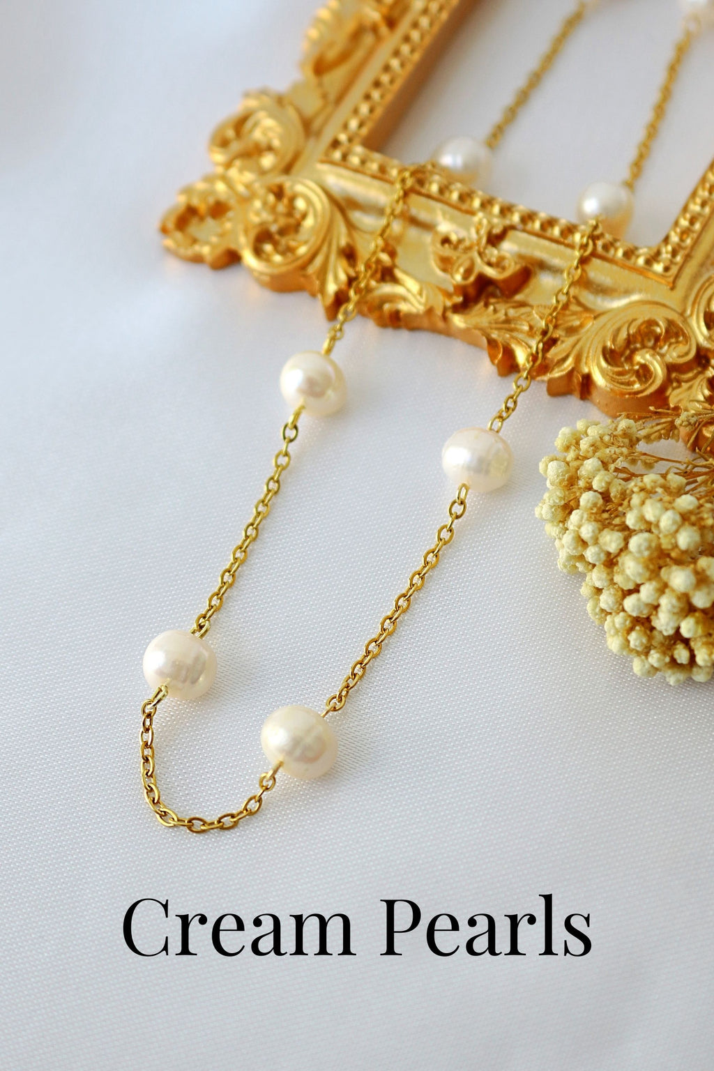 Baroque Zoetwaterparels Choker | 24K Goud | Handgemaakt in Zweden