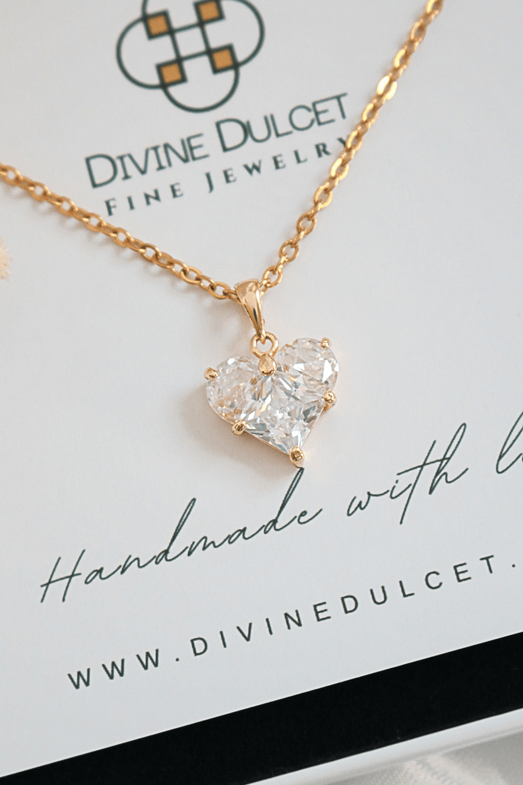 Hart Hanger Ketting | 24 Karaat Goud Verguld | Zirkonia