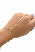 Roze Pailletten Handketting | Stijlvolle Armband