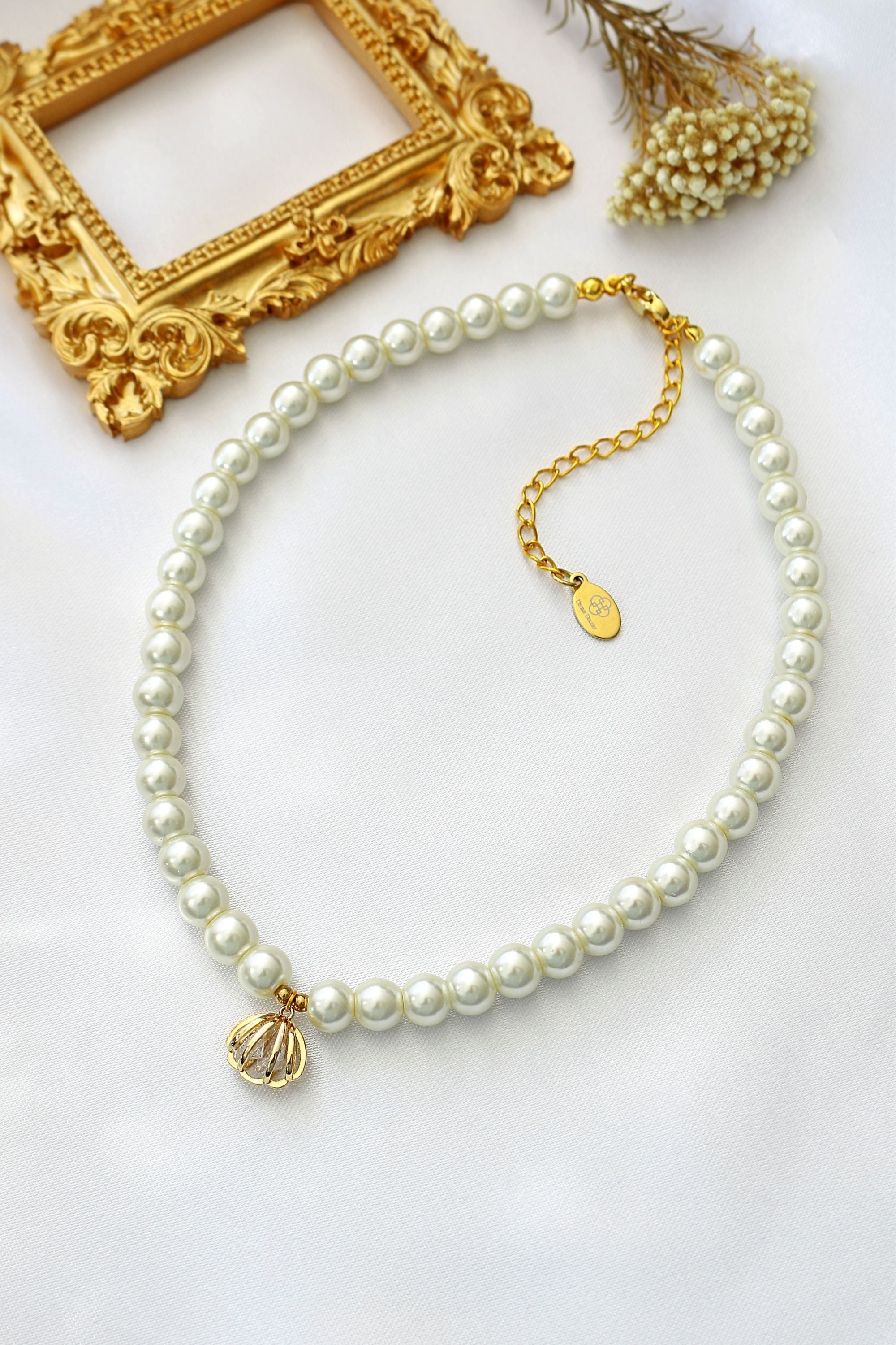 ✨ Zeeschelp Parel Choker | 24K Goud | 925 Zilver | Tsjechische Parels