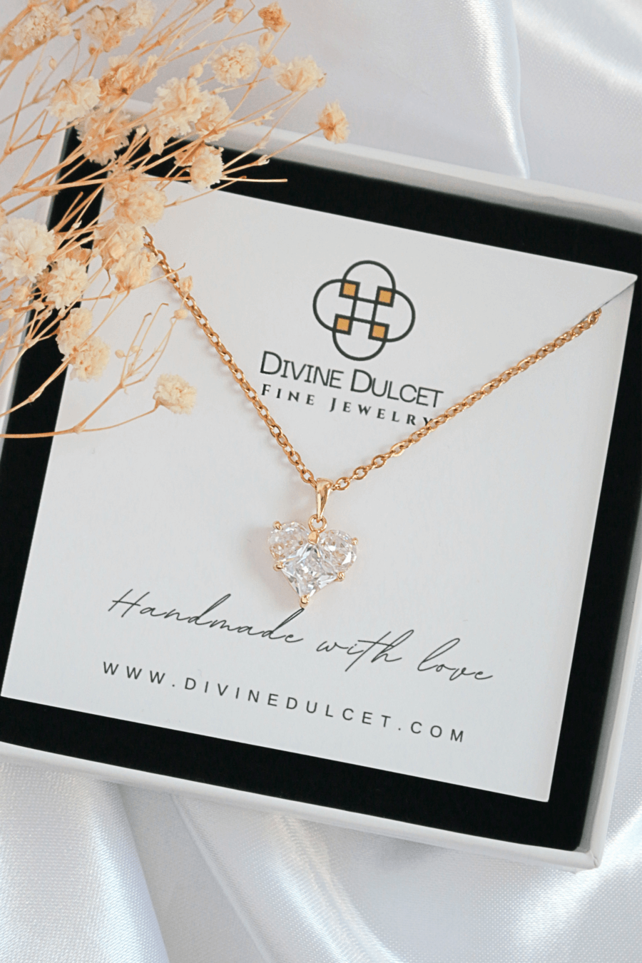Hart Hanger Ketting | 24 Karaat Goud Verguld | Zirkonia