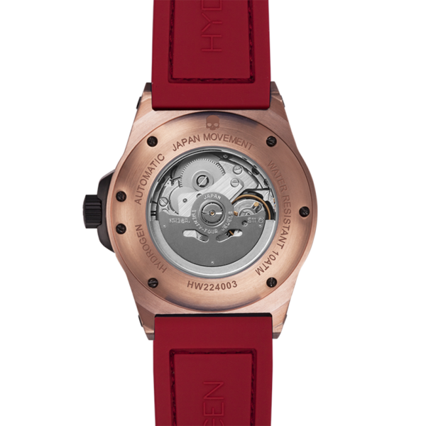 Otto Red Rose Gold — Luxe Sporthorloge | Rosé Goud | Rood & Zwart