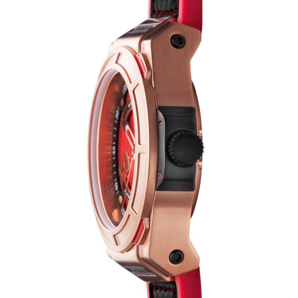 Otto Red Rose Gold — Luxe Sporthorloge | Rosé Goud | Rood & Zwart
