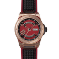Otto Red Rose Gold — Luxe Sporthorloge | Rosé Goud | Rood & Zwart