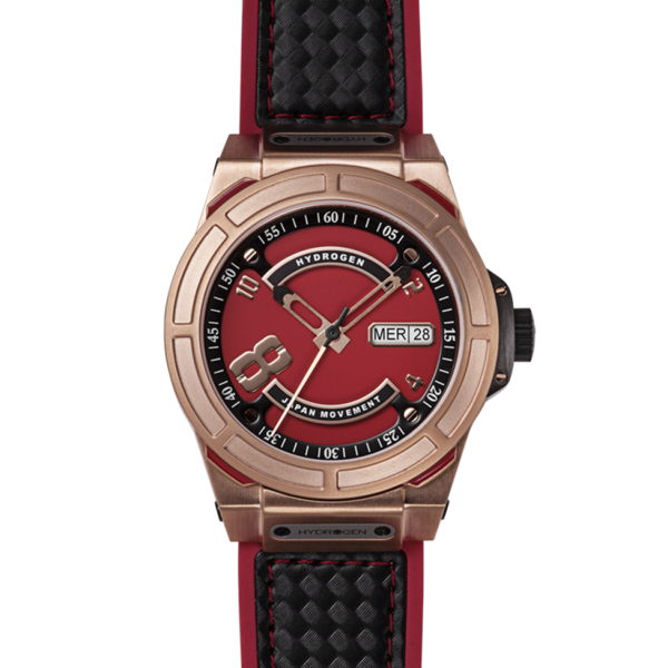 Otto Red Rose Gold — Luxe Sporthorloge | Rosé Goud | Rood & Zwart